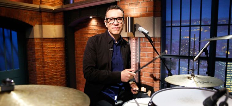 Image of Fred Armisen playing drums