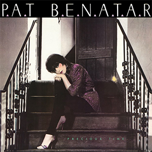 Pat Benatar Album Cover Art. Pat Benatar sitting on a staircase.